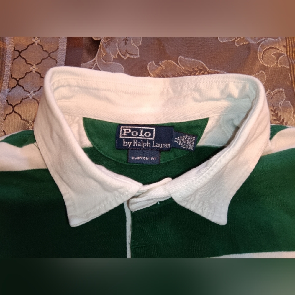 MEN'S XL POLO BY RALPH LAUREN STRIPED LONG SLEEVE COLLARD - Picture 7 of 7